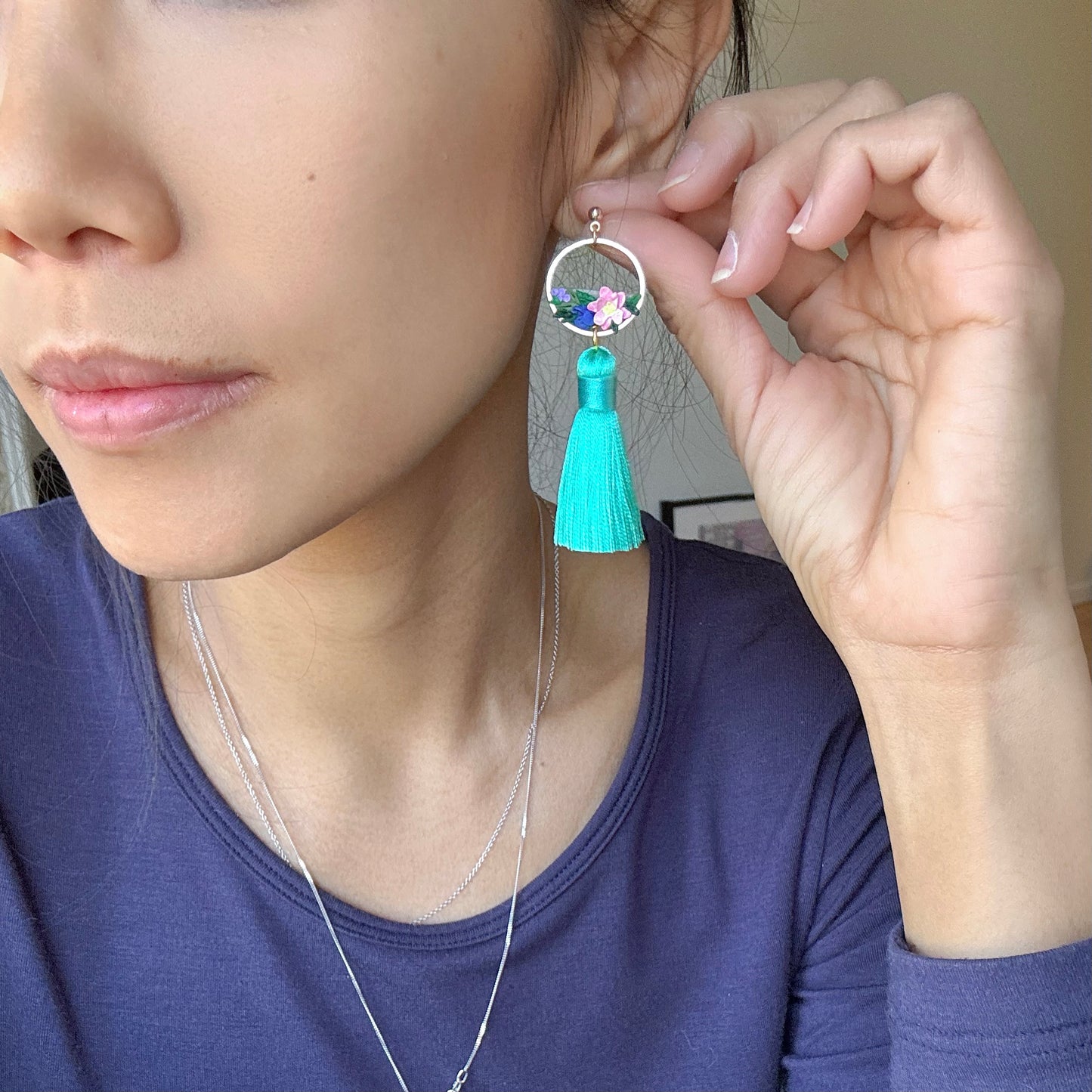 Whispers Green Tassels