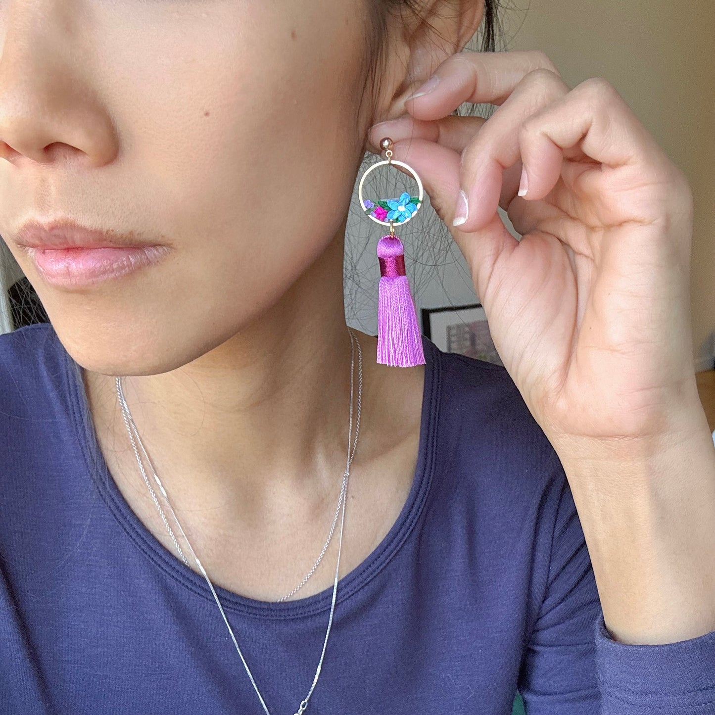 Whisper Purple Tassels