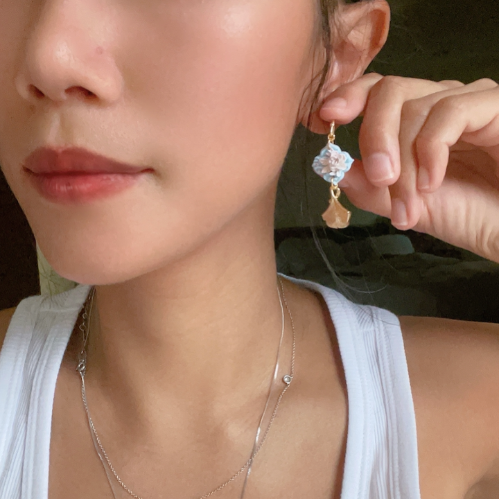 Ginkgo charm earring size gauge