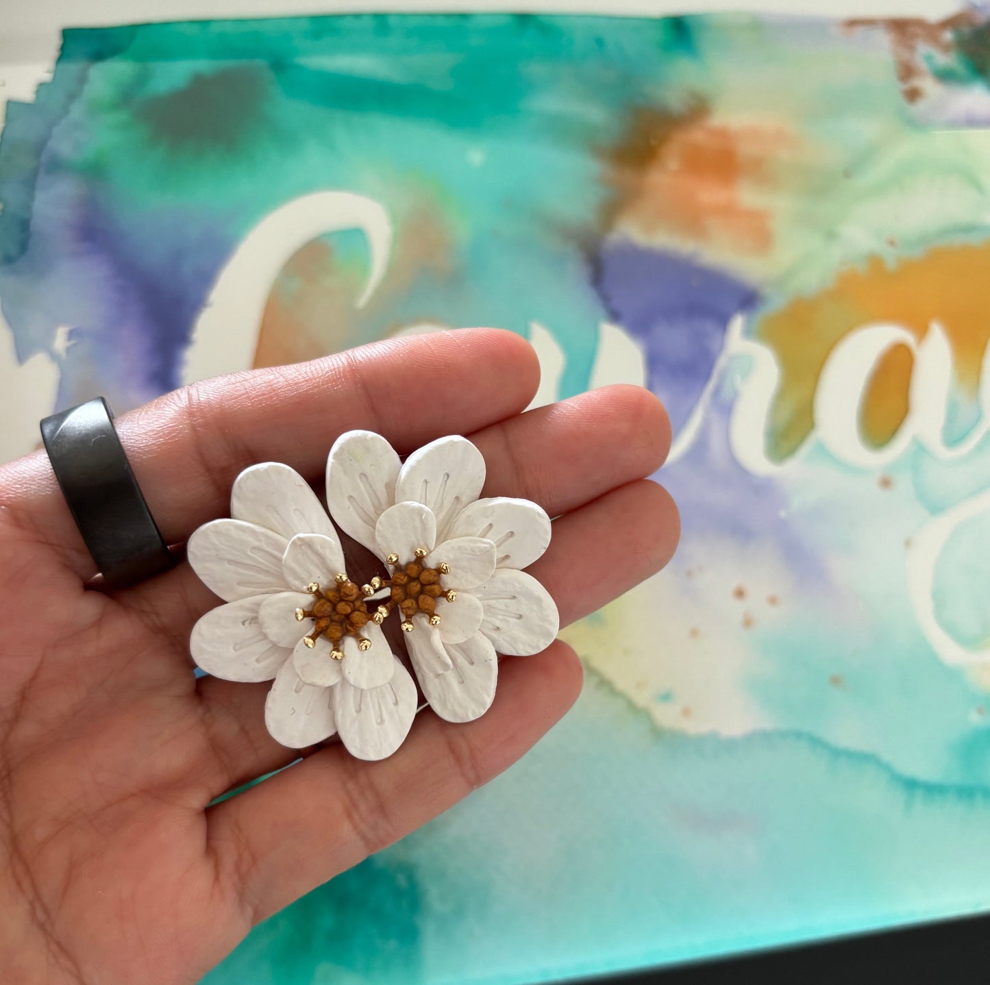 White Half Blooms
