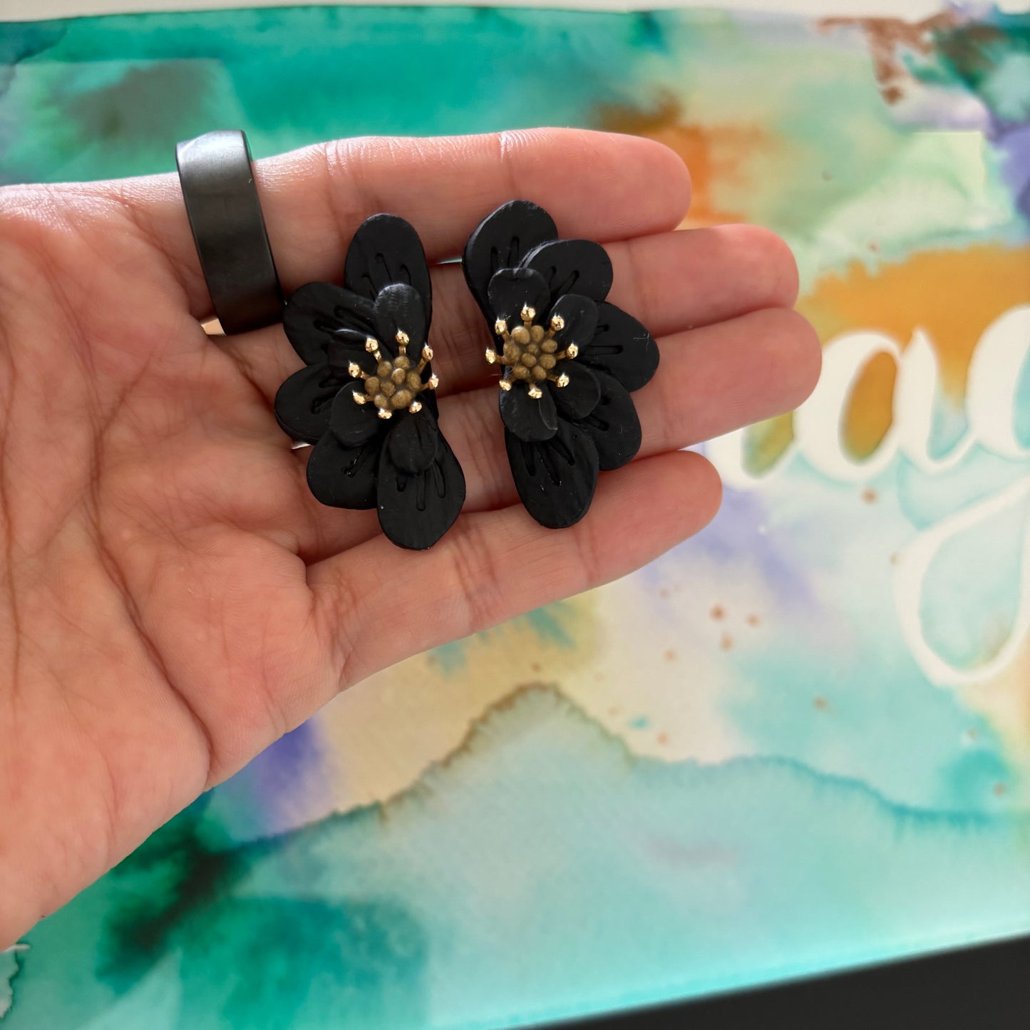 Black Half Blooms