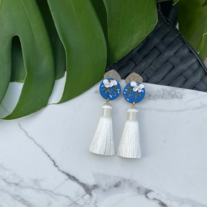 Ocean Tassel earring $50, 6.8cm